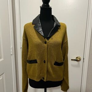Stylish Mustard and Black Women's Jacket